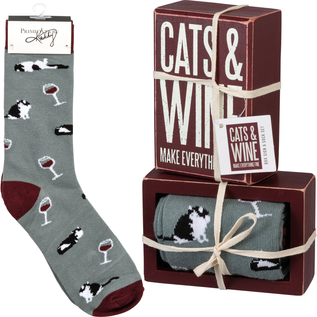 Wine Cats And Wine Make Everything Fine Stainless Steel Skinny