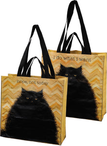 Nope Not Today... I Do What I Want - Cat Themed Market Tote