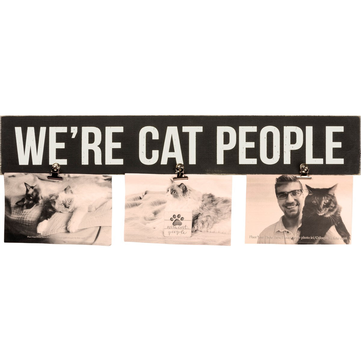 We're Cat People - Cat Themed Photo Clip Bar Sign