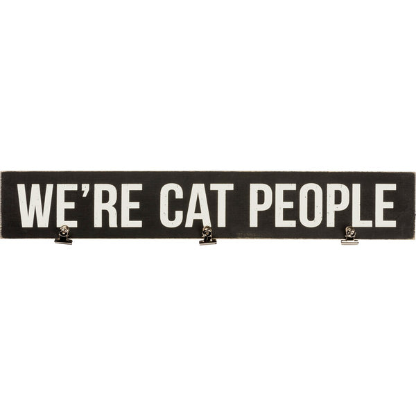 We're Cat People - Cat Themed Photo Clip Bar Sign